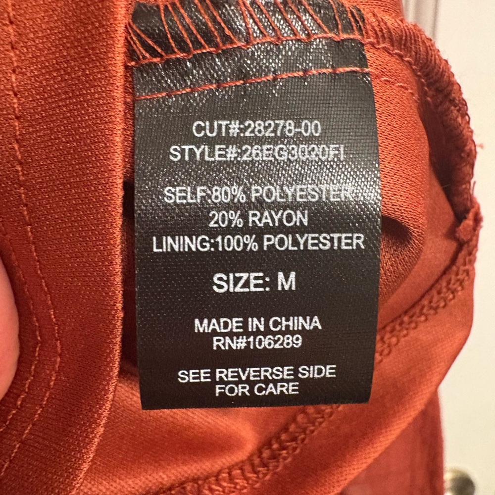 Ash & Violet Rust Dress Size M NWT - Picture 12 of 13